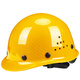 Customized logo black safety helmet for construction site national standard ABS helmet carbon fiber pattern hat leadership supervision Q1SN9923 bright yellow round helmet
