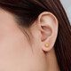 Gold Supreme Gold Earrings for Women Round Beads Frosted Pure Gold Earrings Self-Wear Birthday Gifts for Women Priced at 0.81g