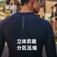 Bimax new running compression long-sleeved V3 fitness training sports thermal tights running competition Dark Night Black Male L