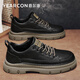 Yierkang Herrenschuhe trendy britische Freizeitschuhe Herrendicke Arbeit Lederschuhe Martin Schuhe E53304441 Khaki 42