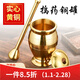 YH solid brass Chinese medicine pounding jar household old-fashioned copper mortar punch barrel brass cup mortar grinder garlic pounder thickened wall + anti-slip pad