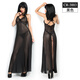 
Women's sexy underwear pajamas backless perspective long skirt three-point suspender nightgown transparent sex night fire Red lady suspender short skirt 3884 S/M small code 88-122Jin [Jin equals 0.5 kg] 160-172CM