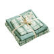 Boutique bed sheet four-piece set 2023 new pure cotton quilt cover student dormitory bedding three-piece set emerald green grass green small grid 1.2m bed sheet style quilt cover 150x200cm 4-piece set
