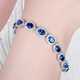 Fat Donglai quality tanzanite bracelet sapphire women's 925 pure l silver new style atmospheric versatile pavé blue zircon water 925 pure l silver bracelet
