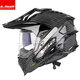 LS2 Carbonfaser-Offroad-Zughelm-Motorradhelm Männer und Frauen Motorrad vier Jahreszeiten Anti-Fog Dual Lens MX701 Kohlefaser 6K-Gloss Black M (53-54)