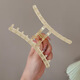 Jisen Family Large Shark Clip Jelly Color Clip Korean Acrylic Translucent French Back Head Dish Hair Simple and Versatile One-line Jelly Ash [13CM]