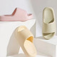 KKV sandals for men and women in bathroom, anti-slip and anti-odor, home bathing couple shoes, size 37-38 beige