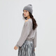 Solo el temperamento de la moda de invierno versátil versátil cuello redondo de manga larga para mujeres 12349S025 E38 Travel Bird Gray XS (155) 76a