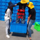 
Shantou Lincun Clothing Factory Trolley Express Delivery Large rubber frame Pull wheel turnover box with wheel plastic basket Transfer transport box 1 135L%23700 Box length 757 Width 565 Height 400 #3