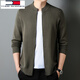 
Tommy Hee Kelly 100% Wool Knit Cardigan Men's Jacket 2024 Autumn and Winter Casual Loose Wool Knit Sweater Medium Gray 105