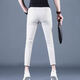 Cool Head Summer Pantalon décontracté pour un pantalon de neuf points pour hommes à la mode mince Petits pieds pour le pantalon masculin pour un pantalon de 9 points masculin d'été mince CJ9902 Gray clair taille 29