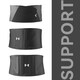 Under Armour soutenant Belt Sports Fitness Fitness Hommes et le disque lombaire féminin Hernie pour la chirurgie de la chatte médicale Running Band Black L