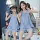 Disney Summer Girls Pyjamas 2024 Neue Kinder dünne Schlinge Home Anzug koreanischer Stil Prinzessinstil Mutter und Tochter Eltern-Kind-Verschleiß Ld11301-Milch Apricot Mahua [Stil] 8 Größe [Vorgeschlagene Höhe 95-105 cm]