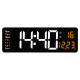 Love Makeup (Lioele) Love Makeup de 16 pulgadas Función de pantalla grande Pantalla Reloj Nordic Digital Reloj Compañería Simple Wall Clock LED Reloj Temperatura (13 pulgadas) 6629 Blue Light