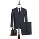 Qi Brand Wool Suit Men's 2025 Autumn New Business Formal Wear Men's Groom Wedding Dress Suit Two-piece Set Dark Gray Contains Wool 46 B (170/92B)
