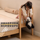 Genji Muyu children's furniture children's bed solid wood with guardrails home simple baby splicing large bed widened bedside small bed expanded bed artifact furniture