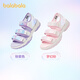 Balabala children's shoes children's sports sandals girls beach shoes summer sweet mesh breathable shoes Velcro pink purple 70005 36 (foot length 22.1-22.7/inner length 23.2)