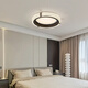 CLCEY master bedroom ceiling light modern simple and artistic room study light new light luxury creative lamp 1W 9866-full spectrum-black-diameter 40CM