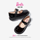 
Barbie children's leather shoes spring and autumn bright black leather shoes girls loafers girls small leather shoes DA6057 black size 38