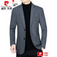 Pier Cardin's new wool casual suit men's middle-aged young luxury wool suit jacket men's slim spring and autumn suit jacket men's burgundy L 175 (120-138Jin [Jin equals 0.5 kg])