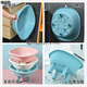 Meikejie butt washing artifact men's hemorrhoid basin free squatting bathtub women's special pregnant women's girls cleaning basin men's medicated bath thickened upgraded version pink model + thickened feet + drainage 3