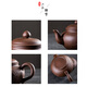 Jingdezhen (jdz) purple clay teapot Large capacity Zhuni teapot filter teapot Chinese household single pot Kung Fu tea set Little Magpie Canopy Pot 400ml Black 701mL (inclusive)-800mL (inclusive)