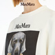 Maxmara * Frauen Baumwolle gedrucktes Sweatshirt 1926014106xj Ivory White L.