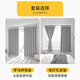 Mengdalei full blackout curtain Roman rod complete set without punching for installation living room and bedroom 2025 new warm sunshade curtain light gray (same day delivery) applicable width 3.1-3.6 meters, curtain height 2.7 meters