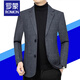ROMON Men's Casual Suit Spring and Autumn Korean Style Slim Business Small Suit Trendy Handsome Light Mature Single Jacket Men 262 Navy Blue 2XL 185160-175Jin Jin is equal to 0.5 kg