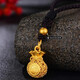 Chow Tai Sang Gold Pure Gold 999 Filigree Blessing Bag Necklace Women's Full Money Bag Pendant Pendant Platinum Bracelet Gold Blessing Bag Pendant + Gold Beads Black Rope Necklace