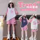 Summer short-sleeved sports suit, summer shorts, new style, fashionable summer black suit worn by the eldest child in the house, 10-year-old girl, 280120cm