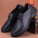 Katile Crocodile Fashion Marque en cuir authentique Chaussures en cuir masculines Cower Cow Hide Soft Sole Business Casual Le cuir Toe Couche Cowhide Black 9912 38