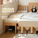 Genji Muyu children's furniture children's bed solid wood with guardrails home simple baby splicing large bed widened bedside small bed expanded bed artifact furniture