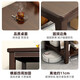 Plain wood solid wood side table sofa side cabinet mini small tea table tea table storage rack living room household simple bedside table [imported solid wood] walnut color 60*30*53cm