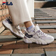 FILA official women's shoes dad shoes sneakers new cat claw shoes 5th generation retro casual shoes milk white/romantic purple-GO 37.5