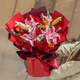 Zorah Valentine's Day Flower Express Rose Bouquet Proposal Birthday Gift for Girlfriend Nationwide Flower Shop Delivery 19 Red Roses + Lily Mixed Bouquet
