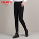 Yaya (YAYA) down pants women's slim fit thickened small feet high waist elastic warm winter new casual pants 902F black XL