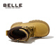 Belle Kinderschuhe Mädchen britische Stil Martin Boots 2024 Herbst neue Jungen Boots Baby Mode Lederstiefel Kies Kamel 27