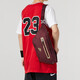 Nike (NIKE) crossbody bag new PREMIUM waist bag storage zipper pocket fashion personality simple shoulder bag breast bag DN2556-681 night maroon khaki MISC