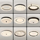 CLCEY master bedroom ceiling light modern simple and artistic room study light new light luxury creative lamp 1W 9866-full spectrum-black-diameter 40CM