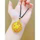 Fat Donglai's same style 18k gold eight treasures compass pendant, the Great Sun Tathagata Amitabha 18k yellow l gold lotus necklace Wanfu eight treasures compass pendant size 35*35 (+ rope