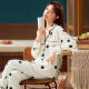 Pajamas para mujeres mangas largas de algodón puro de primavera y otoño de la mujer 2022 Las nuevas mujeres de algodón pueden usar ropa de verano en el hogar W12811 L [Adecuado para 100-120jin [Jin equivale a 0.5 kg]] [suave y cómodo]