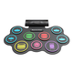 
Konix hand roll electronic drum portable drum electric drum game pad board children's gift enlightenment music toy instrument 5 drum 4 cymbals plus size double pedal + drum stick + game