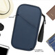 Quan Biyan Passport Storage Bag Large Capacity Anti-theft Brushing Passport Holder Overseas Documents Ticket Card Bag Multi-Function Passport Bag Passport Storage Bag [Elegant Black-Free Halter Rope] Multi-compartment丨Thickened Fabric丨Anti-theft Brushing Anti-Degaussing
