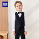 Robe pour enfants Robe Flower Boy Boy Performance Boy Host Host Black Vest Suit Long 130