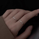 DL 1998 Fat Donglai same style plain ring 925 silver niche design index finger ring simple cold style ring versatile jewelry 925 silver thin wave ring opening adjustable