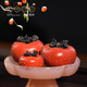 Centenary Liyong Yixing handmade purple clay tea pet ornaments raw ore section mud powder slurry persimmon tea play sculpture Kung Fu tea set accessories a pair of persimmons (1 large 1 small)