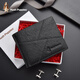 Hush Puppies Sac en cuir authentique pour hommes d'entreprise pour hommes Coup de carte légers de grande capacité Gift portable Gift Pratique pour papa à mari HC-2111208W-576 Portefeuille court