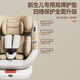Chuyingbei child safety seat car for 0-4-12 years old baby car seatable and reclining i-Size certified Yuexiang version champagne gold +175 reclining + supporting legs