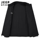 JEEP SPIRIT Jeep Jacket Men's Spring and Autumn Jacket Men's Reversible Stand Collar Casual Sports Men's Top Black XL
